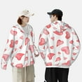 thumbnail image 6 of Balery Pink Hearts Men's Women's UPF 50+ Sun Protection Lightweight Hoodie Performance Long Sleeve Shirt for Fishing Running-XX-Large, 6 of 9