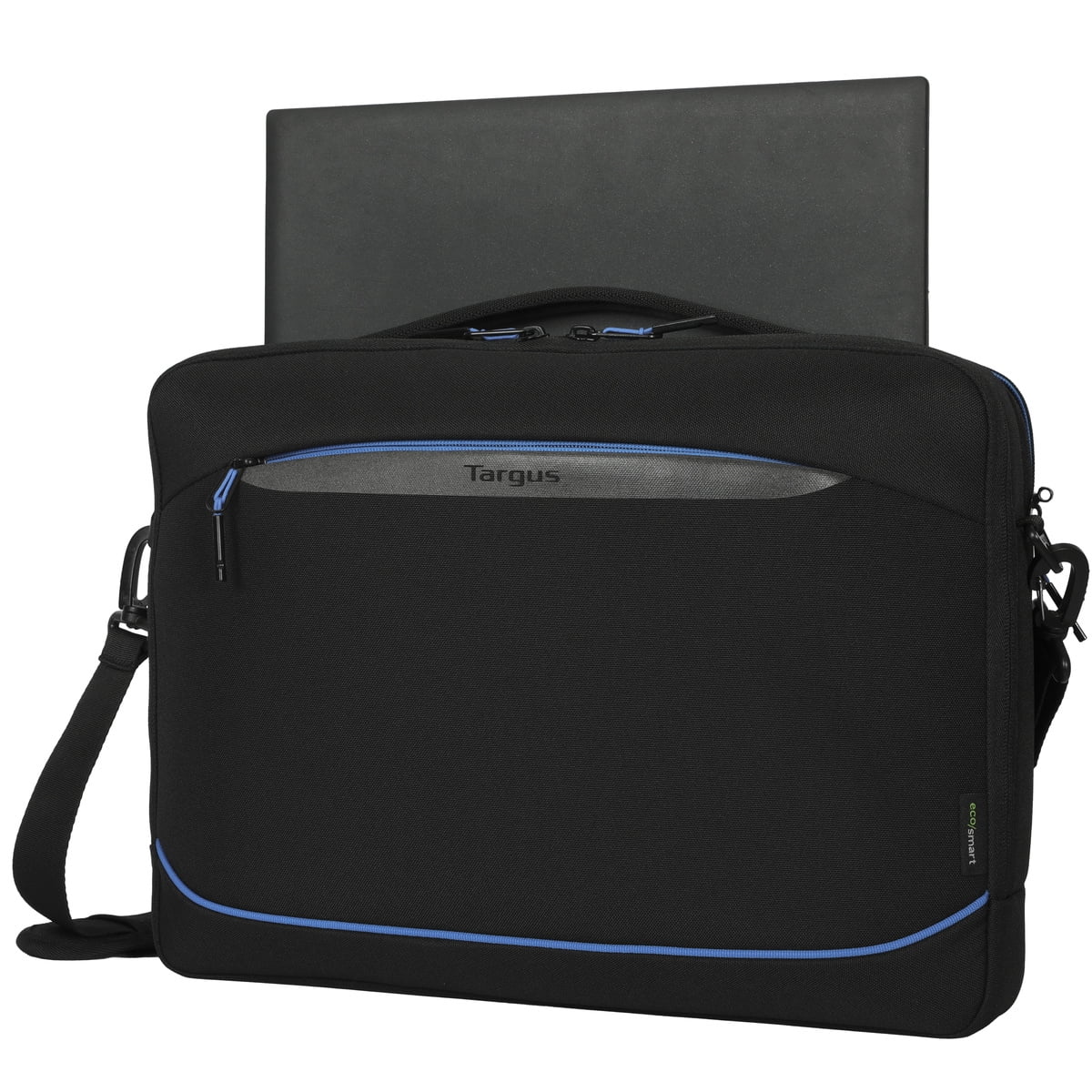 Targus 15–16” Coastline EcoSmart Briefcase, TBT940GL, Black/Blue