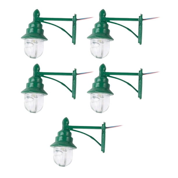 5 piezas colgante simulación decoración iluminación paisaje 1/87 calles lámparas modelo hierro lámparas para patio lámpara de pie mesa de