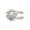 Silver, variant on Decorative Button Flower Button Cover Rhinestones Button Cover for Men Women