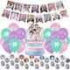 thumbnail image 1 of Decoraciones para fiestas de cumpleaños de Bts, suministros de cumpleaños de Kpop para fanáticos de Bangtan Boys que incluyen globos de decoración para pasteles con pancarta de feliz cumpleaños d, 1 of 5