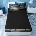 thumbnail image 4 of Erosebridal Wild Mallard Duck Zipper Twin Comforter Sets with Fitted Sheet and 2 Pillowcases, Rustic Farmhouse Zipper Bedding Set, Black Reversible, 4 of 7