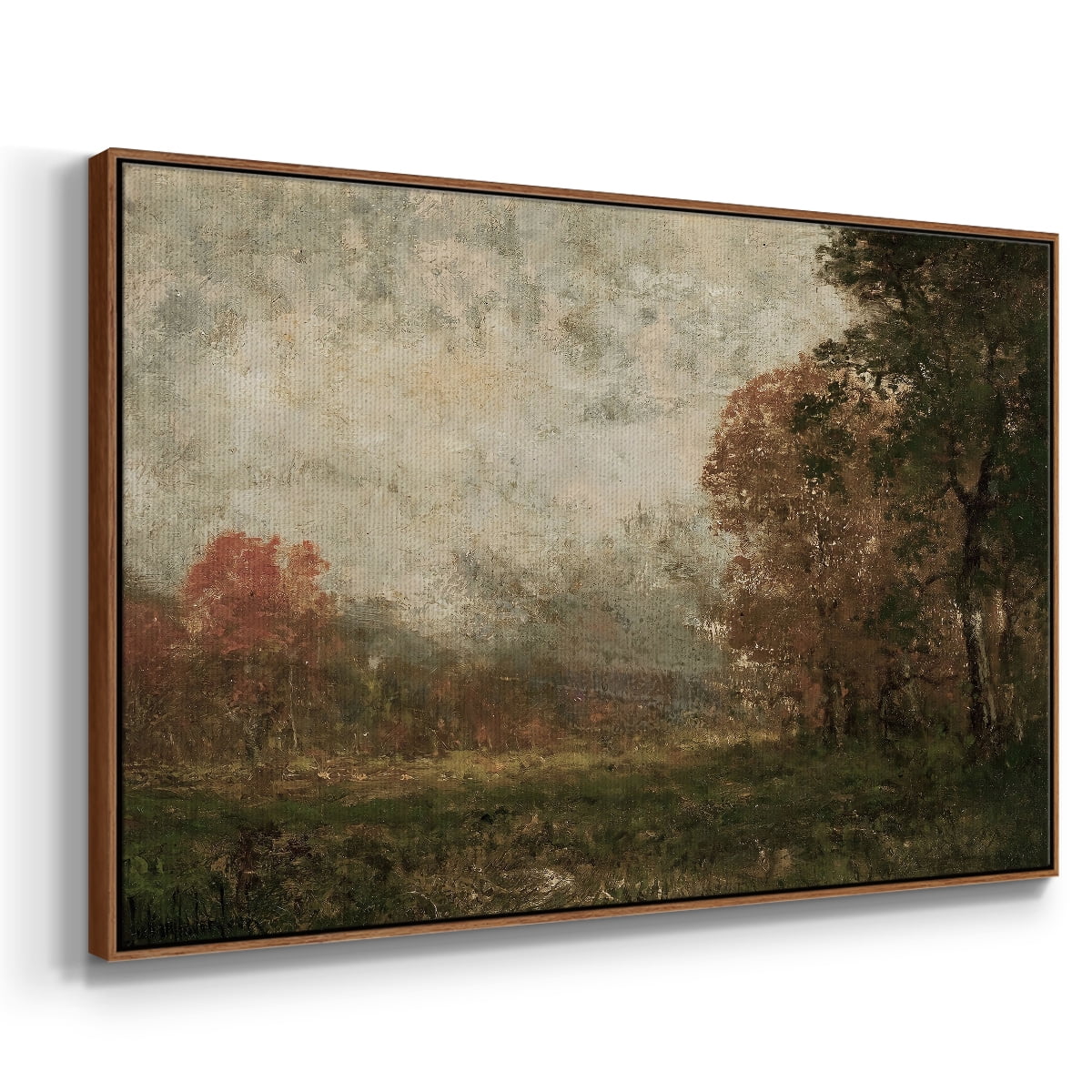 Vintage Landscape-CCCXXXIII By Wexford Home Framed in Walnut Wood Gallery Wrapped Canvas 17 in. x 25 in.