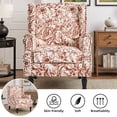 thumbnail image 2 of DREAMSIDEA Wingback Accent Chair with Nailhead Trim & Retro Wood Legs,Morden ArmChair for Living Room-Rococo Orange, 2 of 6