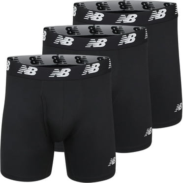 NEW BALANCE 3 PACK BOXER BRIEFS - LARGE - BLACK - UNDERWEAR PERFORMANCE MEN
