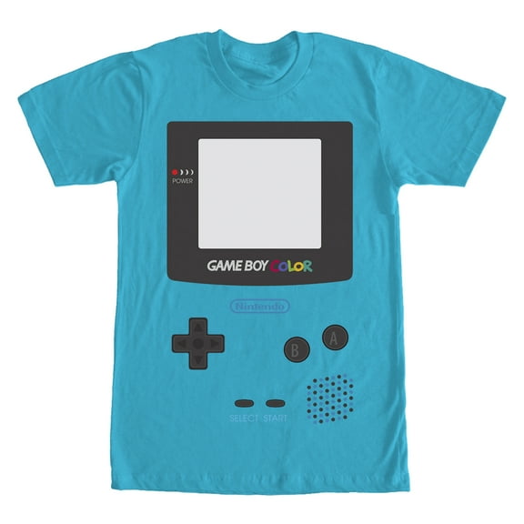 Men's Nintendo Game Boy Color Graphic Tee Turquoise Medium