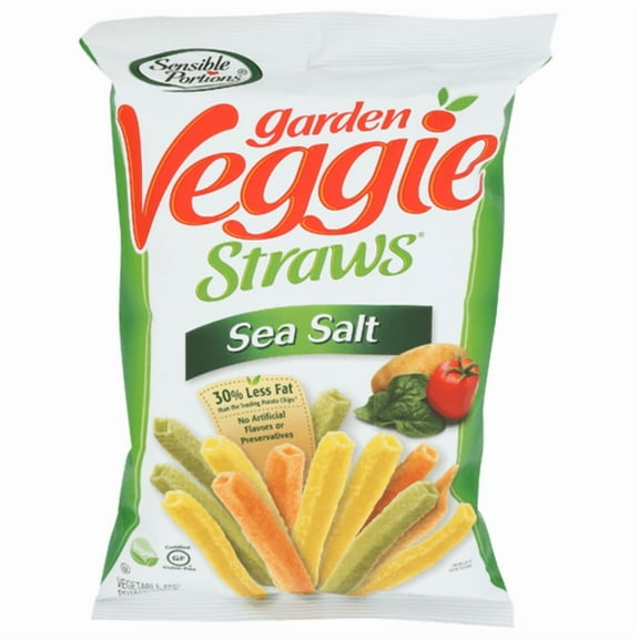Sensible Portions Sea Salt Garden Veggie Straws 5 oz - Pack of 3