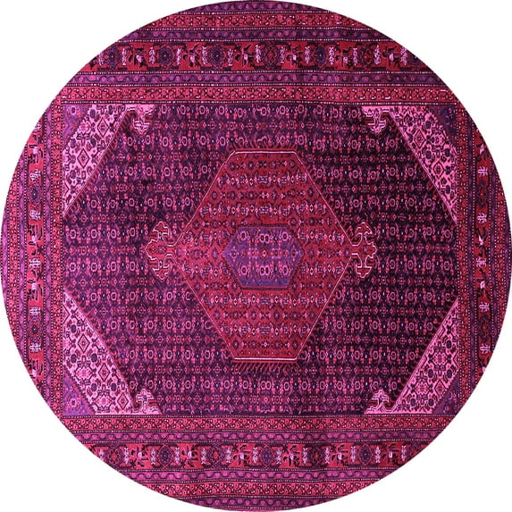 Ahgly Company Indoor Round Persian Pink Traditional Area Rugs, 6' Round