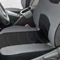 thumbnail image 3 of Soft & Smooth Leatherette Sideless Front Car Seat Covers (Black & Slate Gray), 3 of 10