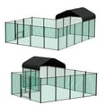 thumbnail image 6 of DIY Chicken Cage Walk-in Chicken Coop Pen Run Poultry Cage Outdoor Metal Fence with Cover, 10.2' L x 12.9' W x 3.6' H, 6 of 11
