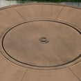 thumbnail image 5 of 42" Outdoor Wicker Round Propane Gas Fire Pit Table, Brown Dining Table, 5 of 10