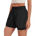 thumbnail image 1 of Pantalones cortos deportivos PINSPARK High Rise para mujer negros, 1 of 6