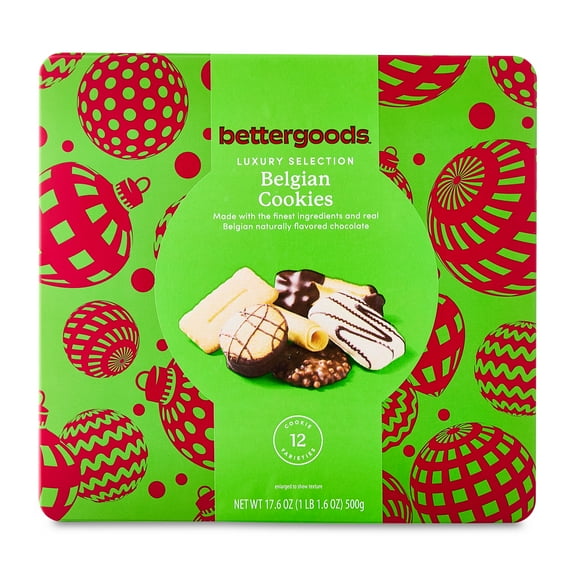 bettergoods Luxury Selection Belgian Chocolate Cookies, 17.6 oz, 12 Varieties