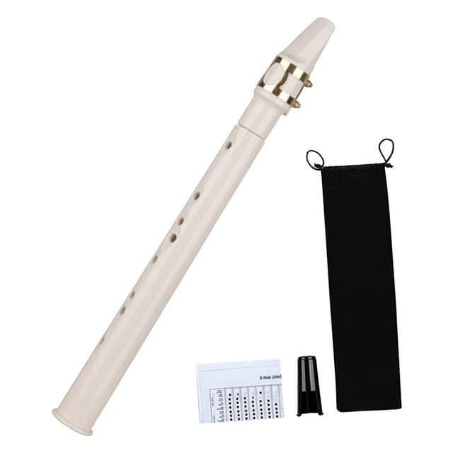 lionlar Mini Saxophone Portable de Poche Instruments Professionnels Léger avec Rangement Blanc