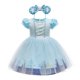 thumbnail image 1 of Vestido de princesa Elsa de Frozen de Disney para niñas pequeñas, fiesta de cumpleaños para niños, disfraz de Cosplay de sirena Jasmine de Rapunzel, Vestidos de Bella 4T-120 Gao Jinjia LED, 1 of 2