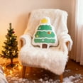 thumbnail image 4 of Christmas Tree Plush Pillow Soft Polyester Decorative Throw, Festive Holiday Cushion for Sofa Bed Decor and Seasonal Gift Giving(A), 4 of 6