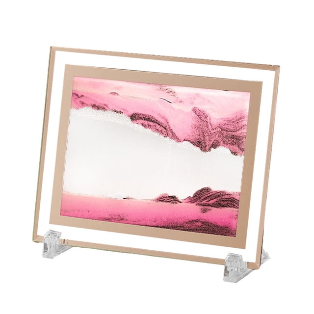 Arte de arena dinámico en movimiento, movimiento líquido, arte de arena que fluye, imagen, juguete de escritorio, regalos Rosa 7in