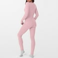 thumbnail image 4 of Women's Thermal Underwear Set Long Sleeve Loose Fit Layering Tops Comfort Leggings for Fall and Winter Pink L, 4 of 5