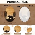 thumbnail image 3 of Canvas Wall Art Bear Elk Moose Forest Landscape Hunting Theme Woodland Woodland Animal Oval Framed Canvas Prints Hunting Theme Wall Hanging Decor for Cabin Lodge 8.6"x11.4", 3 of 7