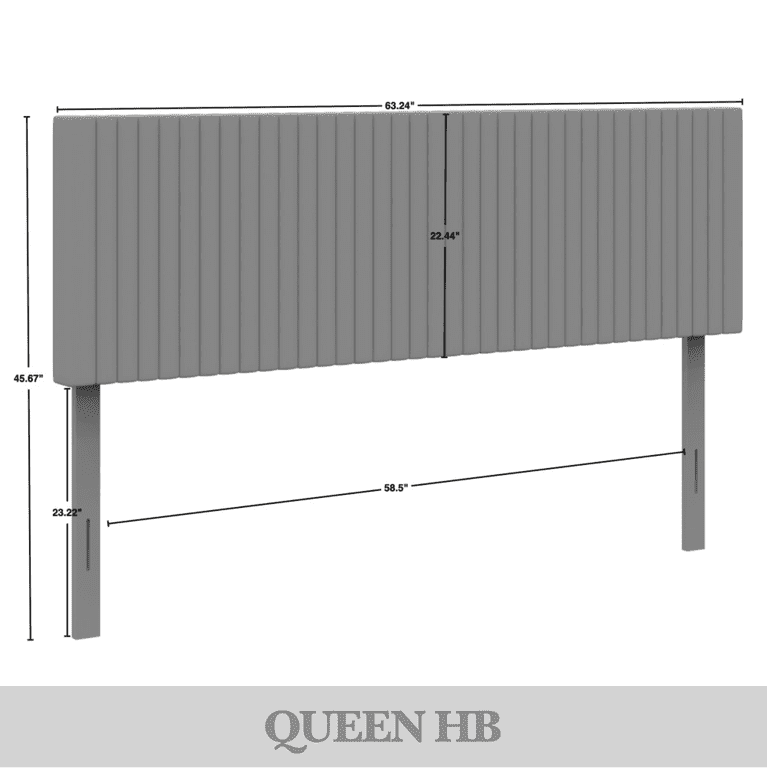 Castle Place Velvet Queen Headboard, Channel Stitched photo 6