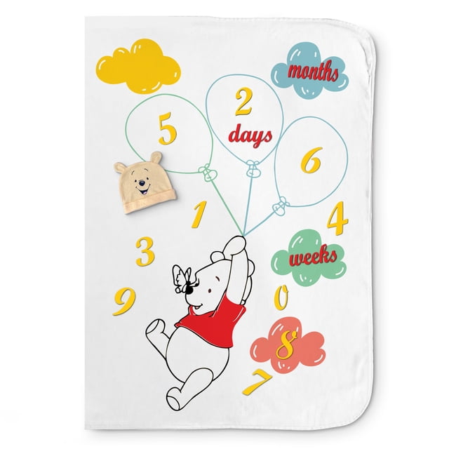 Manta para bebé Babyly Winny The Pooh Hitos del Bebé 100x152 cm