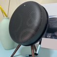 thumbnail image 2 of Soporte de Altavoz de Escritorio Portátil para Altavoz A1 2.º Soporte de Altavoz Estable Estabilidad Mejorada Madera de Olmo Dorado, 2 of 5