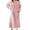 Pink, variant on Blmnix Flannel Nightgowns for Women Long Sleeve Warm Plus Size Fleece Sleepwear V-Neck Oversized Blue Sleep Dress