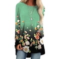 thumbnail image 1 of Tops de otoño para mujer, blusa holgada de manga larga con estampado Floral para el trabajo, 1 of 5