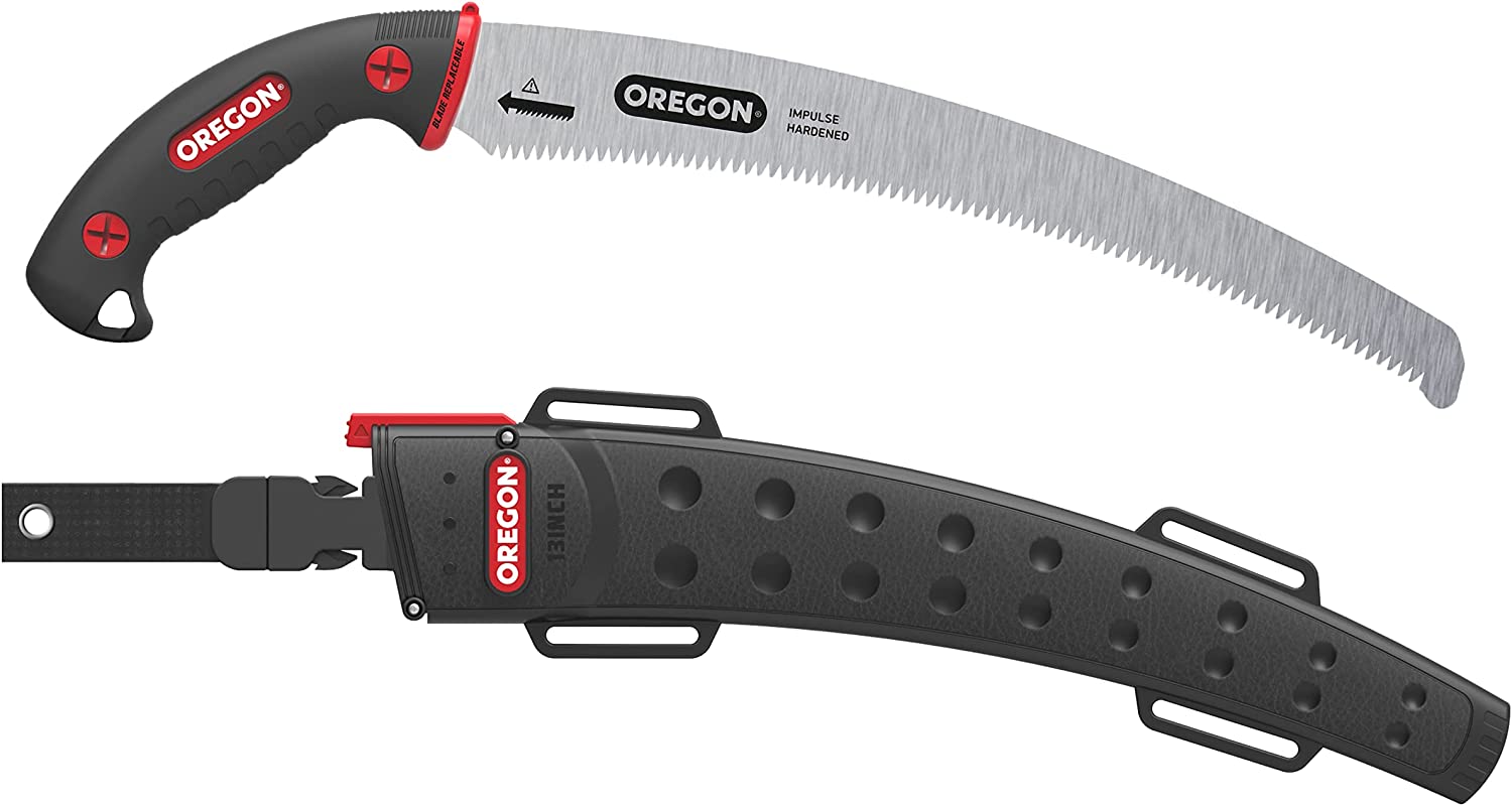 Oregon 13" Curved Premium Japanese HighCarbon Steel Hand Saw, Rust