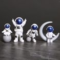 thumbnail image 1 of Set de estatuas Ni-jasw Azul Blanco Astronauta Outer Space x4, 1 of 7