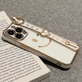 thumbnail image 1 of Funda de teléfono con banda para la muñeca y cara sonriente, cubierta enchapada a prueba de golpes para iPhone 14, 11, 12, 13 Pro Max, Mini, 7, 8 Plus, XS, XR, X, SE Fivean unisex, 1 of 2