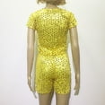 thumbnail image 4 of ANINEO Sequins Shorts High Waist Sparkly Straight Leg Shorts Glitter Hot Pants Clubwear Night Out Party Shorts, 4 of 4