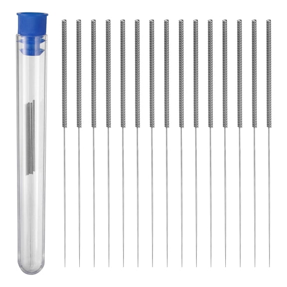 Uxcell 20pcs 3D Printer Nozzle Cleaning Needles 0.3mm Stainless Steel Nozzles Cleaner Tool 3D Printing Nozzle Cleaning Kit for 3D Printers Accessories