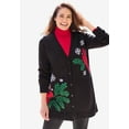 thumbnail image 2 of Woman Within Plus Size Holiday Motif Cardigan Sweater, 2 of 4