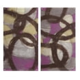 thumbnail image 1 of IMAX Corporation Fuchsia Links 2 Piece Acrylic Floating Wall Art Set, 1 of 1