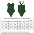 thumbnail image 3 of Traje De Baño De Una Pieza Con Tirantes Traje de baño de una pieza con tirantes para mujer, sin espalda, sexy, vacaciones en la playa (XL, verde militar), 3 of 8
