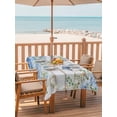 thumbnail image 2 of Outdoor Tablecloth with Umbrella Hole for Patio/Picnic/Party/Camping, Spring Floral Waterproof Table Cloth Rectangle Table Cover Washable, Watercolor Flowers Eucalyptus Leaves Wooden Gray (60"x 84"), 2 of 9