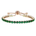 thumbnail image 4 of Pulsera de Cristal Fernando Con Abalorios Ajustables Verde, 4 of 8