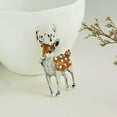 thumbnail image 2 of GKNET Christmas Crystal Deer Reindeer Animal Enamel Brooch Pin Women Xmas Party Gift, 2 of 7