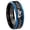 Black And Blue Step Edge, variant on Deer Hunting Concave Black Tungsten Men Ring 10MM