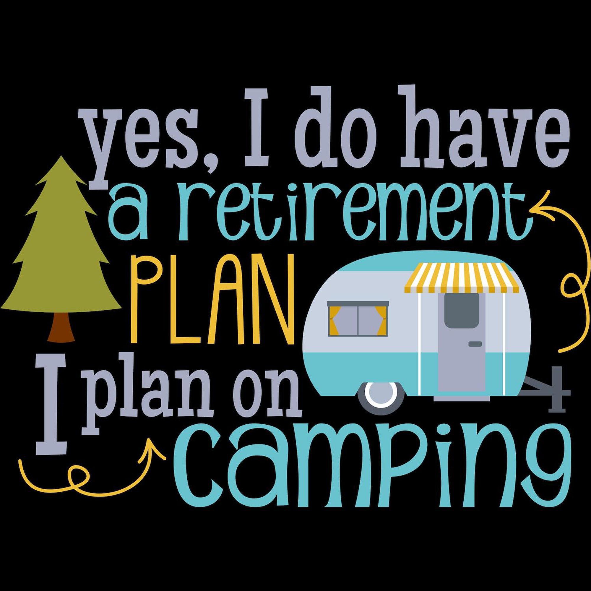 CafePress - Yes, I Do Have A Retirement Plan I Plan On Camping - Men's Dark Loose Fit Cotton Pajama Set - image 3 of 4