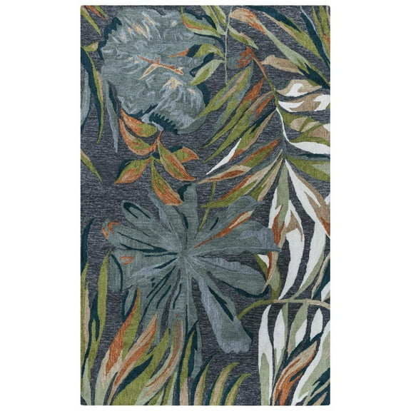Alora Decor Mirage 7'9" x 9'9" Floral Gray/Blue/Green/White/Orange Rug
