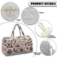 thumbnail image 6 of Garronmavis Aztec Geometric Large Quilted Duffle Bag for Women, Weekender Overnight Bag Travel Carry On Bag with Luggage Sleeve, Gym Dance Tote Bag with Zipper Pockets, 6 of 6