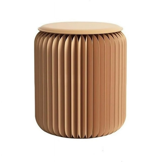 Space-Saving Honeycomb Design Folding Stool - Compact 12.6x14.6in Portable Seating with Non-Slip Surface, Sturdy Paper Board Construction, Easy Clean Cushion - Ideal for Indoor/Outdoor Use, Available