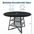 thumbnail image 3 of BeesClover Dining Room Round Table Set for 4-6, Circle Kitchen Dining Table with Metal Base, Wooden Round DiningTable, Wood Kitchen Tables with Storage Shelf(Without Chair), 3 of 7