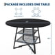 thumbnail image 3 of Yeshouse mesa de comedor redonda para 4-6 personas, mesa circular de madera con base metálica y estante de almacenamiento, ideal para cocina o comedor, diseño moderno y funcional (sin sillas), 3 of 7