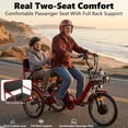 thumbnail image 4 of NOMIGO Two-Seat Electric Tricycle for Adults, Foldable 3 Wheel E-Bike for Errands with Rear Seat, Large Baskets and 48V Battery, 4 of 9