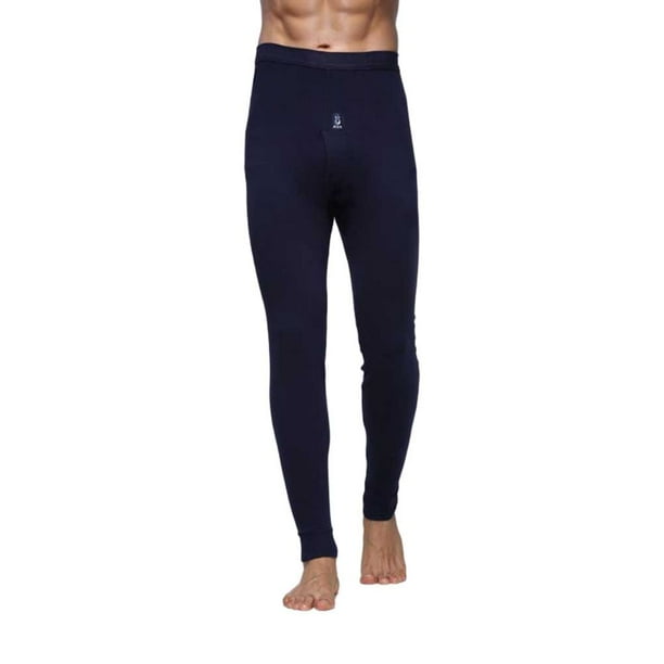 Guardurnaity Ropa interior térmica para hombre, pantalones de Color sólido, cómodos, Otoño Invierno, mallas largas, ropa interior escolar, parte Ropa interior Azul oscuro METRO