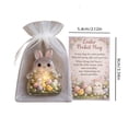 thumbnail image 3 of CoreLiving Little Pocket Bunny Acrylic Standee 2D Flat Design Easter Decor Cute Bunny Plush Look Emotional Support Hugs Figure Funny Bunny Style for Desk, 3 of 9
