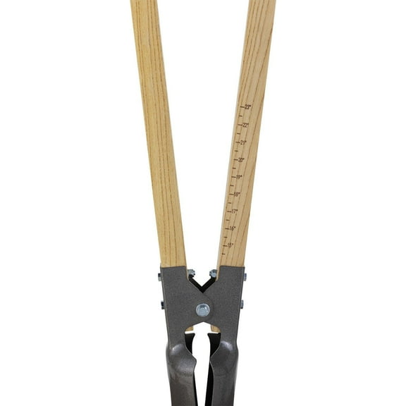 57.5 Inch Post Hole Digger with Wooden Handle & Depth Markings - Manual Garden Tool for Digging Fence Posts